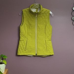 Chartreuse quilted vest - S